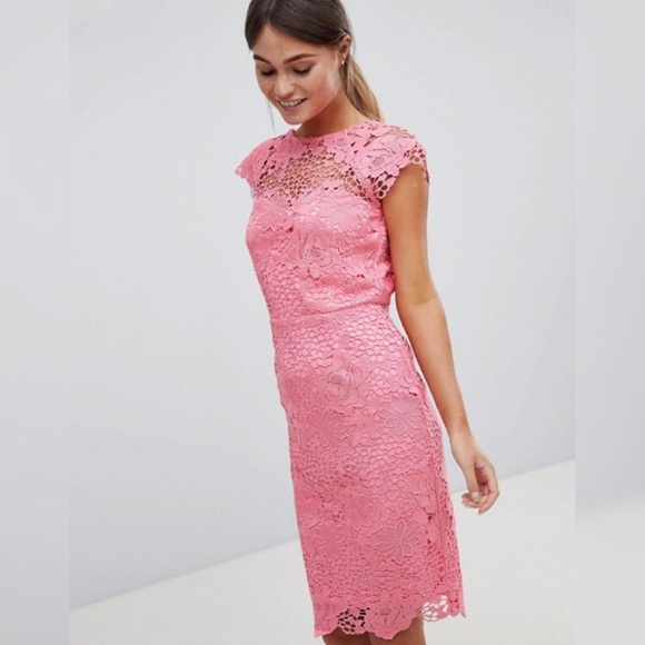 ASOS Dresses & Skirts - ASOS Paper Dolls Lace Dress Scalloped Back Sz 6